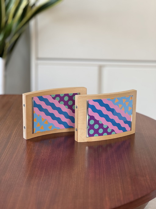 Vintage IKEA picture frames plywood modular Scandinavian design 90s