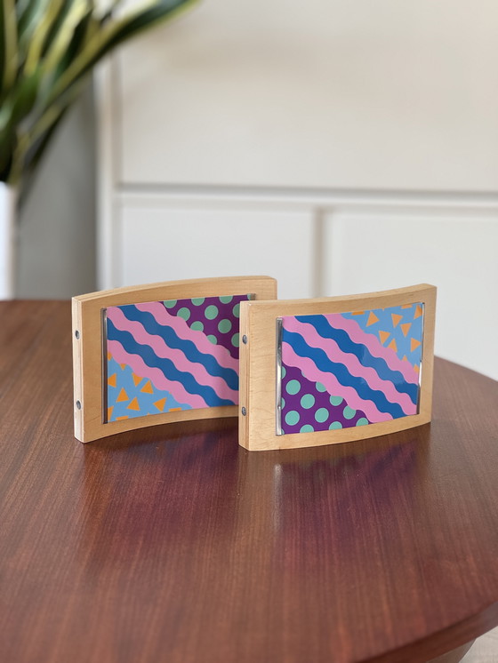 Image 1 of Vintage IKEA picture frames plywood modular Scandinavian design 90s