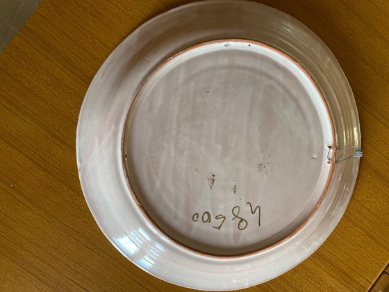 Piatto da parete vintage in ceramica siciliana con limoni dipinti a mano – 43 cm, anni '70 (photo 8 of 8)