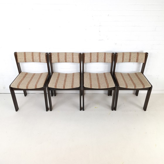 Image 1 of 4x vintage 70s Brutalist dining chairs