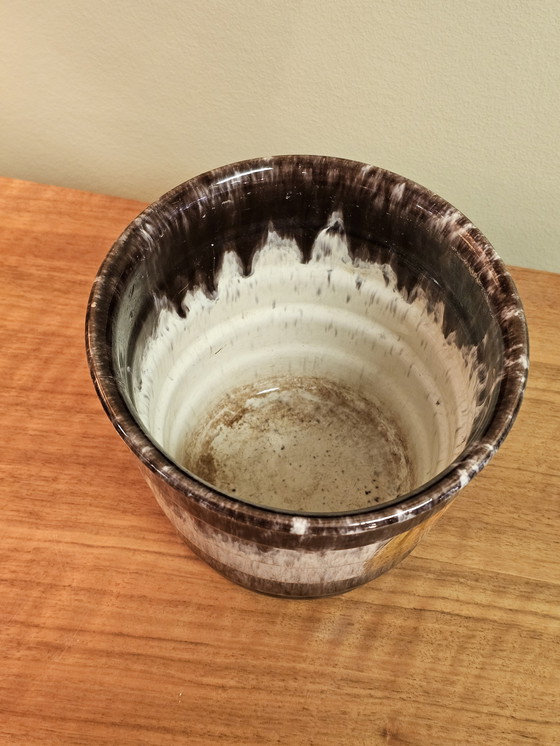 Image 1 of Vaso da fiori tedesco vintage Vaso da fiori Germania Marrone