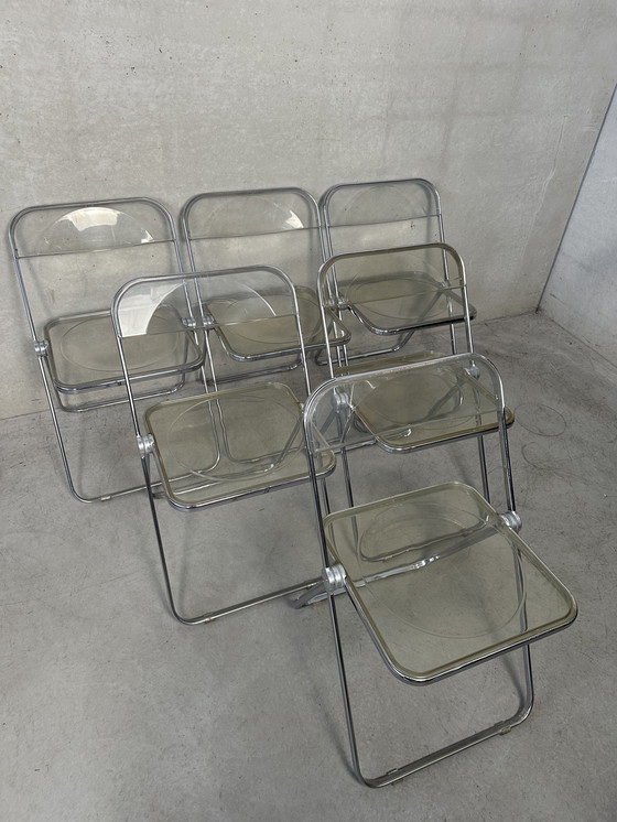 Image 1 of 6x Sedia Pieghevole Plia Design - Giancarlo Piretti - Anonima Castelli