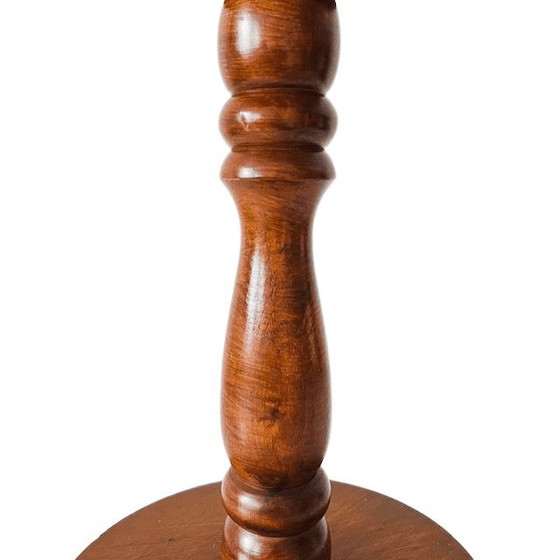 Image 1 of Piedistallo basso per piante in legno massello, stile vintage anni '60 (metà secolo).