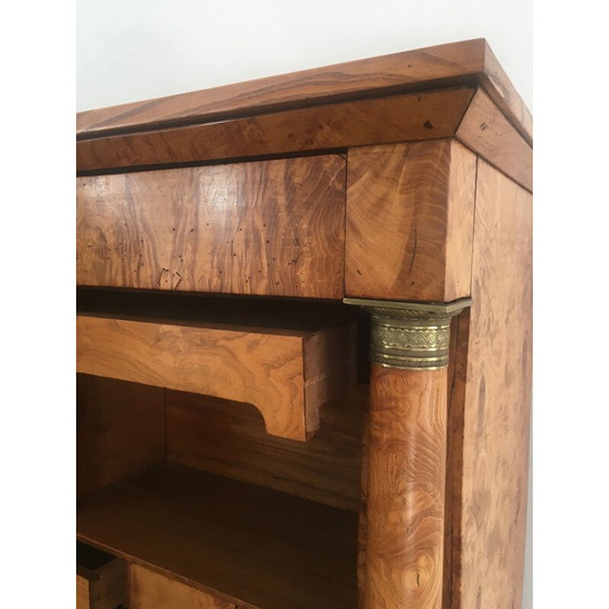 Image 1 of Vintage empire burr walnut secretary with detached columns, 1930