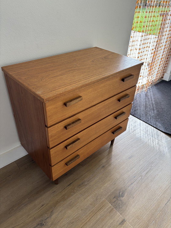 Cassettiera a Parete Vintage in Teak Danese – Vintage Deens Teak, Cassettiere, Wood (photo 10 of 10)