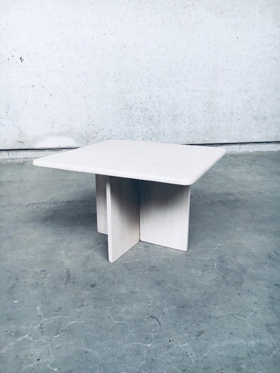 Image 1 of Postmodern Design Granite Stone Square Side Table Italy 1970's