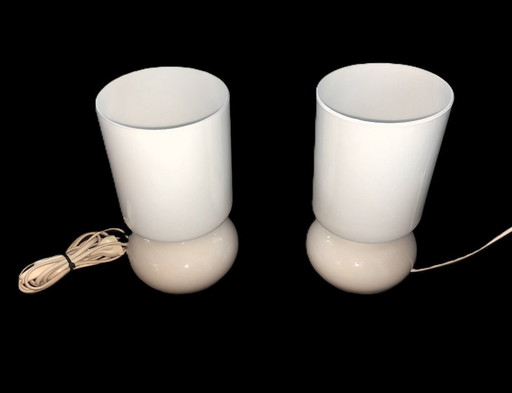 Lot de 2 pièces vintage IKEA Lykta Lampe de bureau ou de chambre Blanc