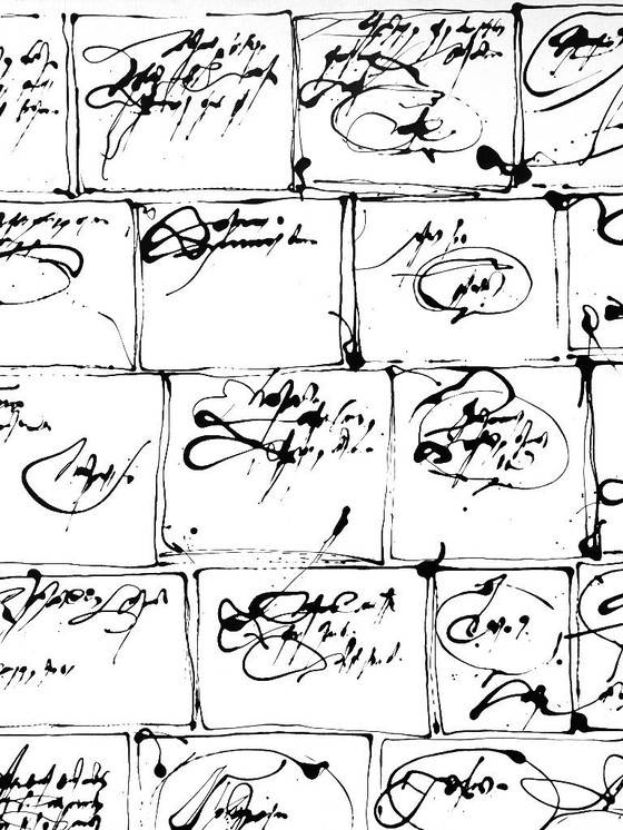 Image 1 of Robert Detheux (1932-2010) Immense painting on canvas from 1984 "Anecdotes without images" 160cm x 120cm