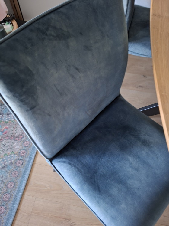 Tavolo da pranzo con quattro sedie – Set da pranzo, Metal, Velvet (photo 4 of 5)