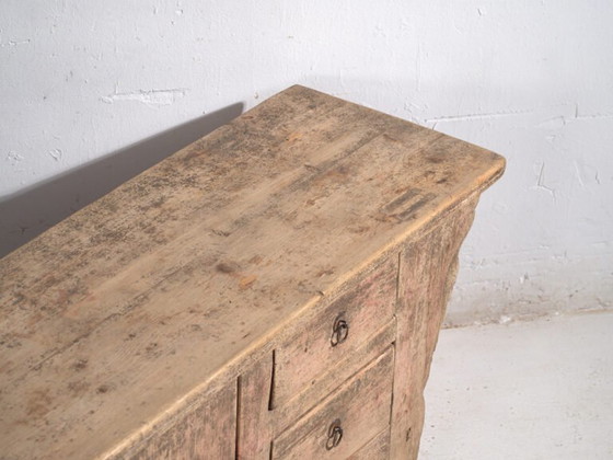 Antique low sideboard in pine wood – China, circa 1920 – Iron (photo 12 of 40)