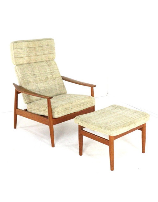 Arne Vodder for CADO armchair FD164 + ottoman vintage Danish