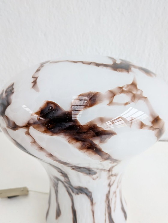 Image 1 of Lampe de table effet marbre par Ivan Jakeš pour Sklarny Rapotin 1960