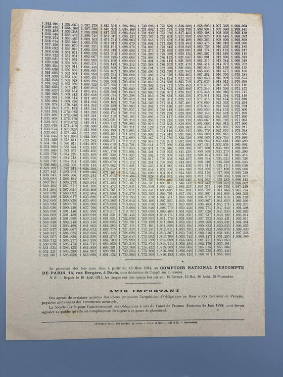 Lot of 6 Panama Canal drawing booklets, bonds and lottery bonds, – Art Prints, Paper (photo 6 of 6)