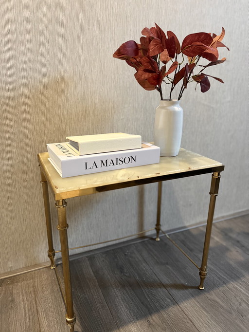 table en laiton et onyx