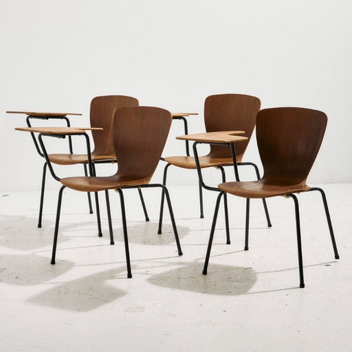 MK11023 Teak chair with writing tablet