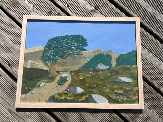 Image 1 of Gouache 40x30cm. Ingelijst.