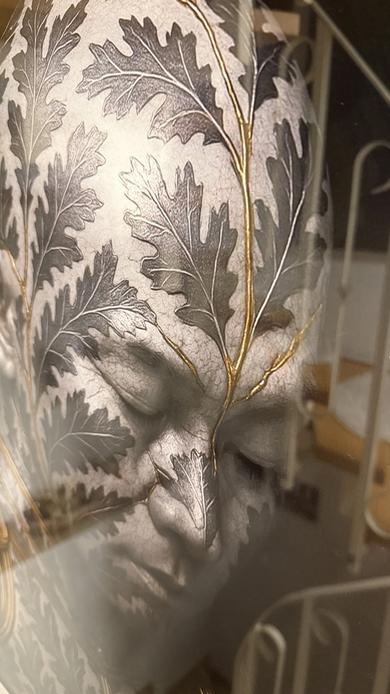 Image 1 of Kintsugi Samurai Titan Krieger von Rotan Hunt Wandbild