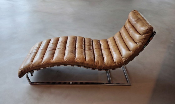 Poltrona Relax Vintage in Pelle – Chaise longue, Leather, Chrome (photo 3 of 15)