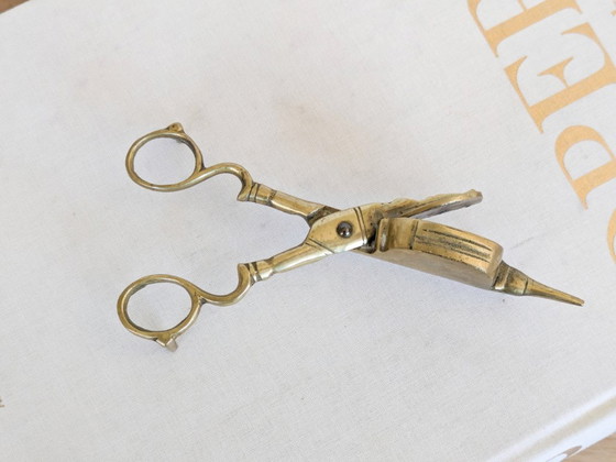 Spegnicandele vintage in ottone a forma di forbici – Oggetti decorativi, Brass (photo 14 of 15)
