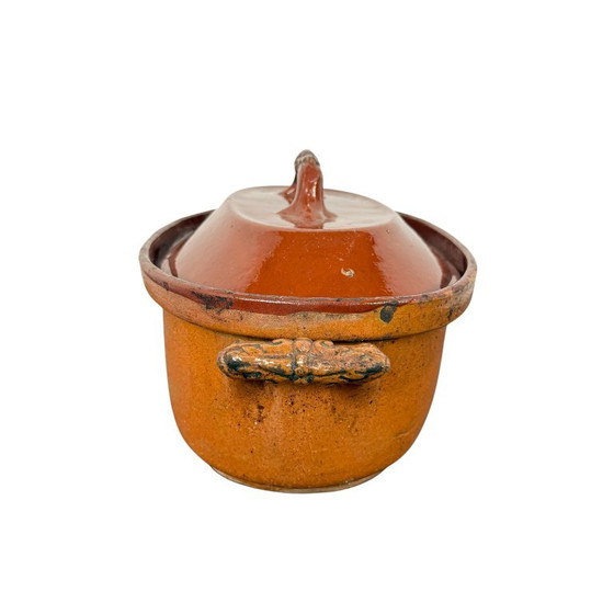 Antike Vallauris Terrakotta Auflaufform, Küchenzubehör, Keramik, Braun, Rustic (Foto 4 von 7)
