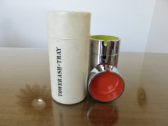 Image 1 of Isamu Kenmochi, 5 cendriers empilables neufs, boite d'origine, 1970, Japan