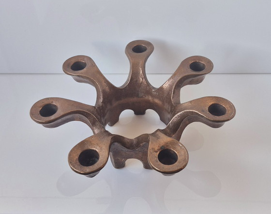 Image 1 of Lampada da tavolo in bronzo di Michael Harjes circa 1960 Brutalismo