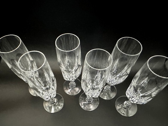 Image 1 of 6 x Bleikristall Sektgläser Thomas Webb 60s
