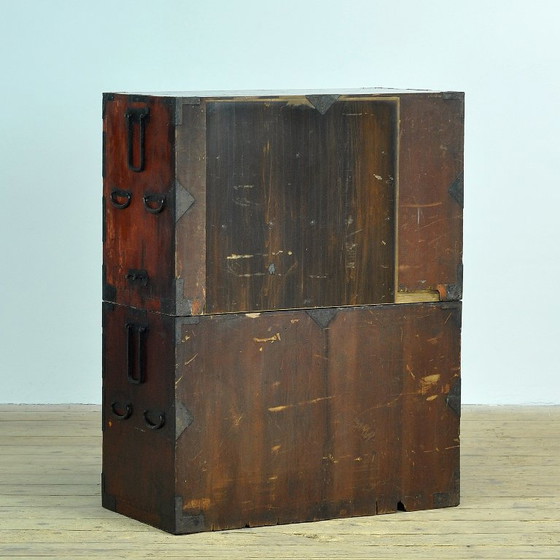 Japanese Tansu chest of drawers, circa 1890, Iron, Wood, Black (photo 16 of 16)