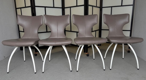4 Leolux Callas eetkamerstoelen 