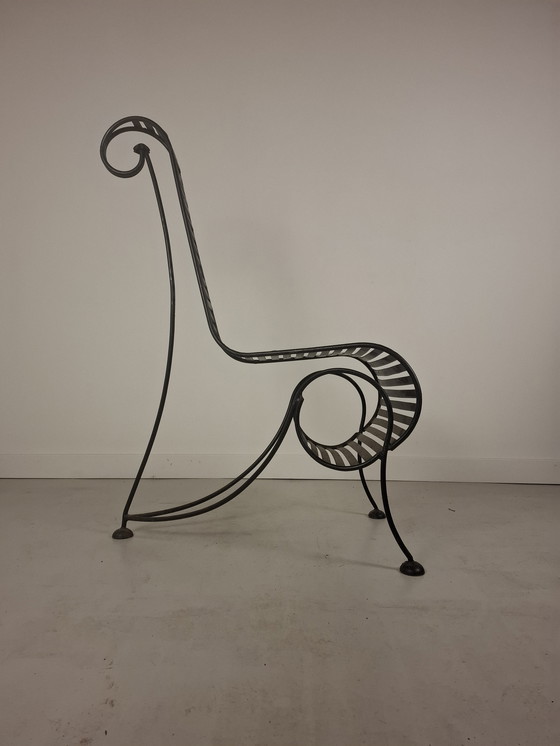 Image 1 of Post modern sculptural spine chair André Dubreuil 1980's