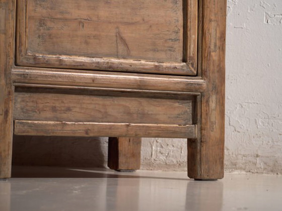Credenza antica a tre ante in legno di pino – Cina, circa 1900 – Credenze con vetrina, Iron (photo 21 of 40)