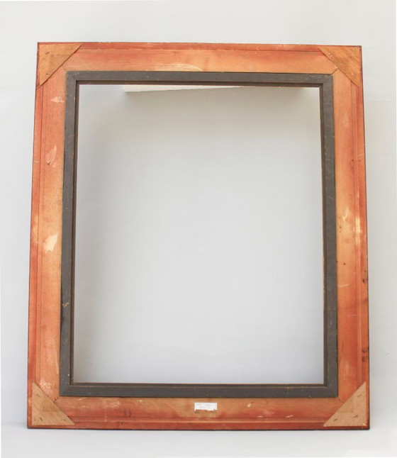 Image 1 of Marco barroco antiguo de madera con pan de oro, hecho a mano, estilo Luis XVI. Marco barroco para cuadro, espejo, etc.