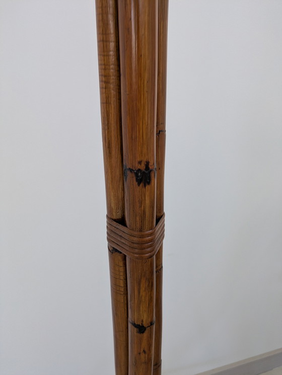 Image 1 of Salon en bambou - Fauteuils, table basse et porte-manteau - Vintage