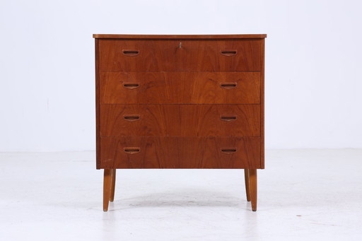 Vintage teak drawer chest | Mid - Century drawer cabinet | wood storage 60s 70s #05-53