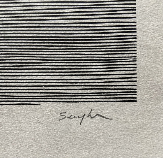 Stampa unica di Michel Seuphor (Parigi), Litografie e stampe, Carta, Bianco (foto 3 di 5)