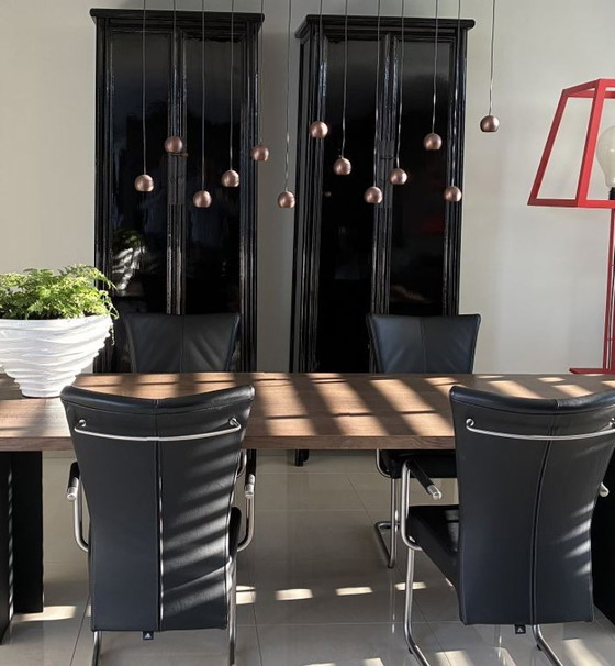 Image 1 of 2 x Chinese cabinet high black