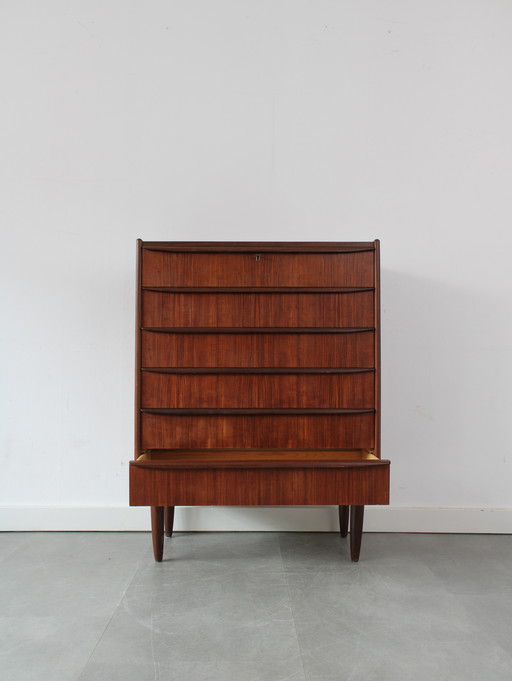 Vintage Deense ladekast in teak 