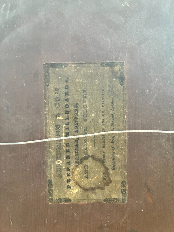 Dipinto a olio antico di paesaggio marino, c. 1845 – Dipinti e disegni, Canvas (photo 16 of 16)