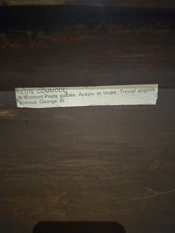 Image 1 of Cassettiera antica in stile Giorgio III del 1800, mobile bar con bevande