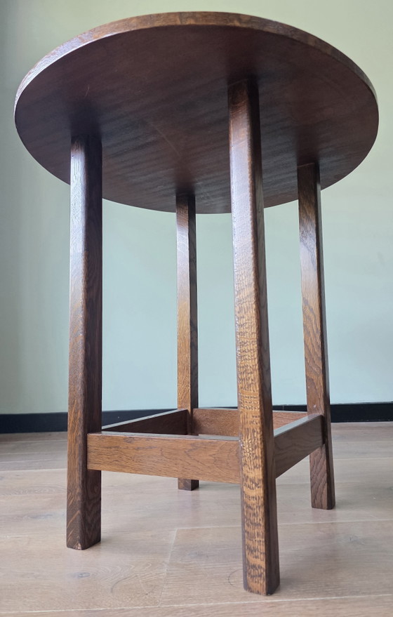 Image 1 of Exclusive Amsterdam School side table – Solid quarter-sawn oak – ca. 1930s