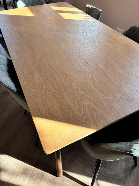 Chervil Table à manger luxueuse en bois 210x105, SMAQQ Interiors, Marron (photo 2 sur 7)