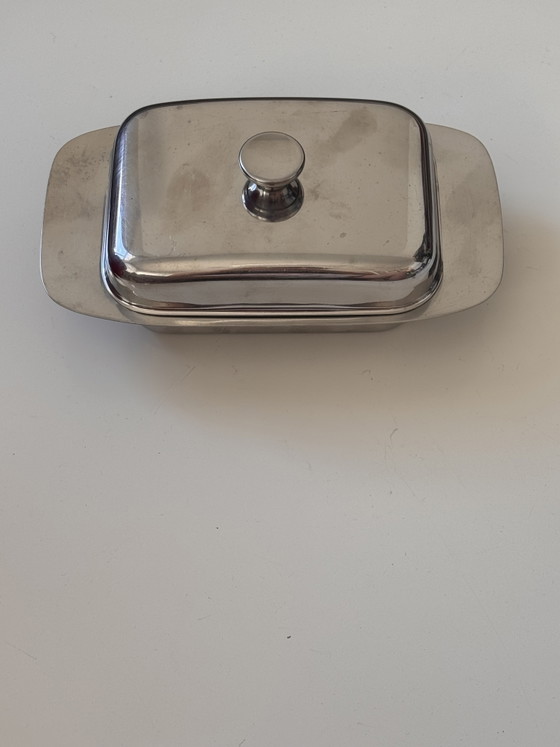 Image 1 of Burriera disegnata da Michael Graves per Alessi - acciaio inox 18/10