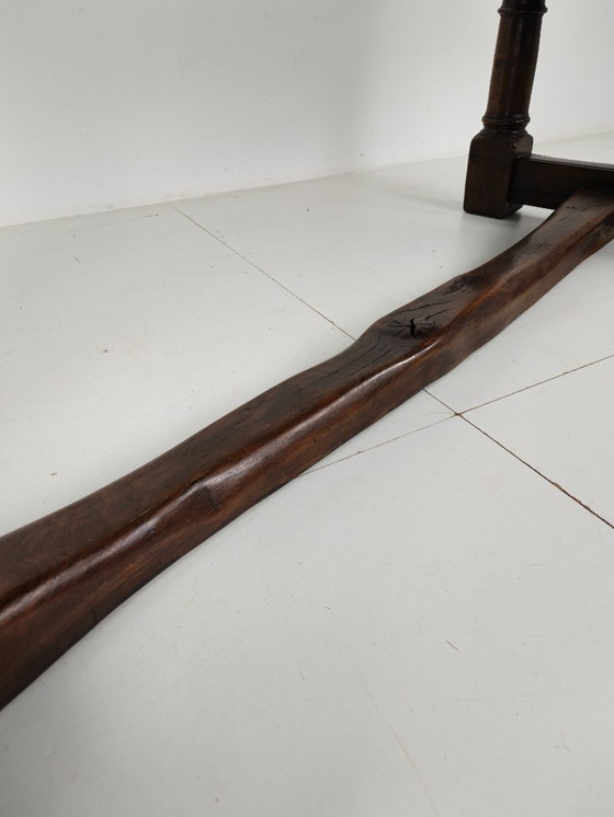 Image 1 of Solid English Oak Dining Table – 20th Century