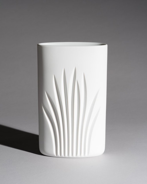 Bisque Porcelain Vase by Claus Josef Riedel for Rosenthal Studio Line Minimalist