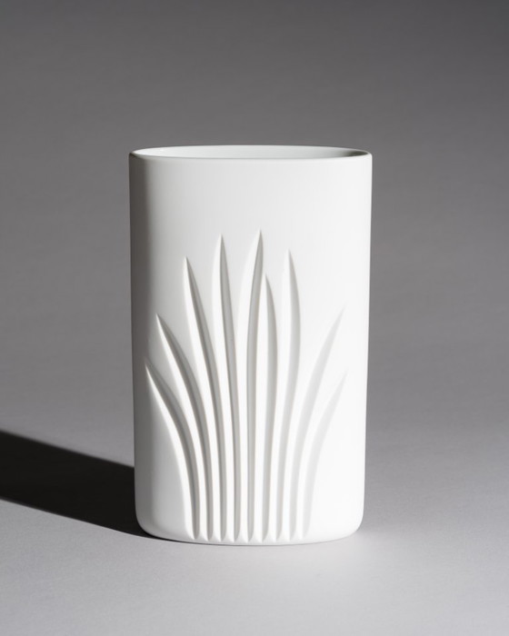 Image 1 of Bisque Porcelain Vase by Claus Josef Riedel for Rosenthal Studio Line Minimalist