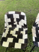 Cowhide dining chairs