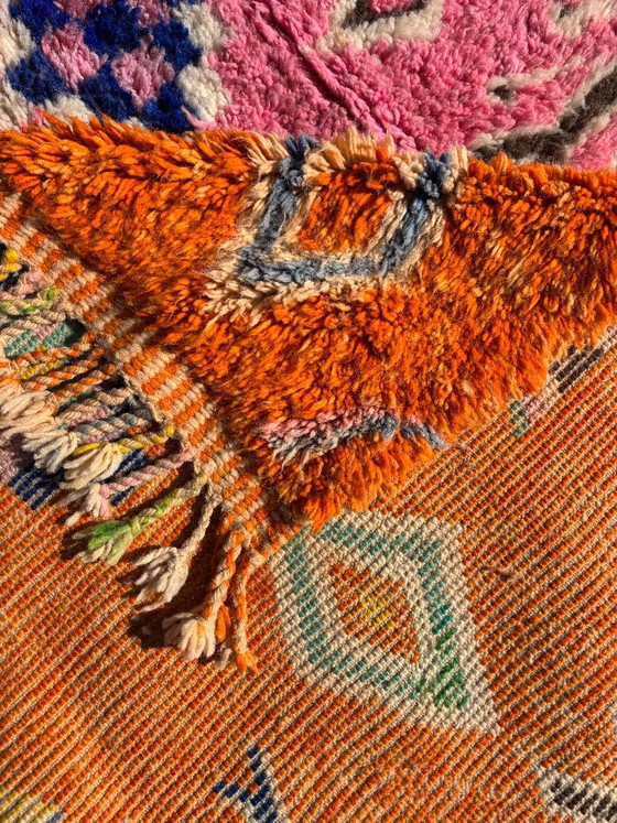 Pink and Orange Moroccan Berber Rug 220x260 cm – Handwoven Boujad Wool Carpet – Rugs & carpets (photo 12 of 12)