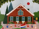 Ted Moorrees his painting on panel 'The Liberation,' 1995