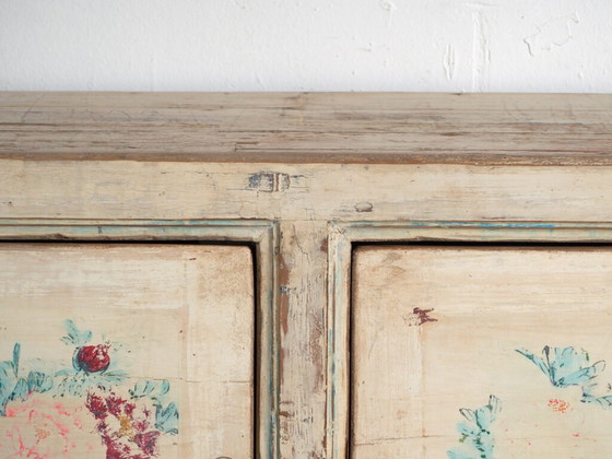 Credenza antica dipinta in legno di pino – Cina, circa 1930 – Credenze, Brass (photo 40 of 40)
