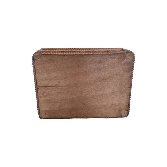 Image 1 of Antique tramp art jewelry box, 2nd half 19th century